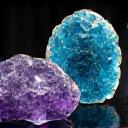 Collezione di minerali rari, cristalli dalle varie forme e colori